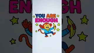 Positive Vibes Monkey Coloring 🐒🎨🌿 ASMR Art #satisfying #asmr #coloring