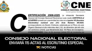 Consejo Nacional Electoral enviar&aacute; 115 actas al escrutinio especial