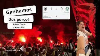 O Santos vence o Palmeiras por 1X0!!!! Torcida faz uma festa linda! - Bia Ferreira 