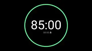 85 Minute Countdown Timer with Alarm / iPhone Timer Style