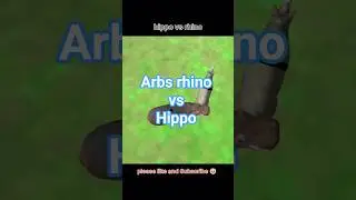 rhino vs hippo/#arbs #animalrevoltbattlesimulator #arbsmobile #trending #trendingshorts #viralshorts