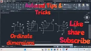 autocad tutorial,Autocad 2020 tips & tricks, how to use ordinate dimensions in autocad , mechanical