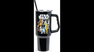 Silver Buffalo Star Wars Original Trilogy 40oz Insulated Tumbler w/ Handle & Straw