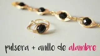 Cómo hacer una pulsera con alambre y anillo a juego #25