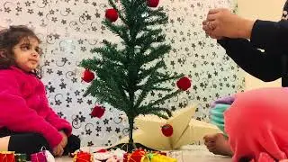 DECORATING CHRISTMAS TREE FIRST TIME | Trending video | viral Christmas video | toddler baby