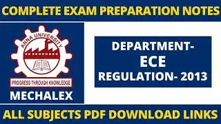 ANNAUNIVERSITY NOTES PDF LINKS | R-2013 | ECE