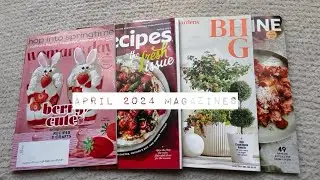 April 2024 Food & Wine, BH&G, Allrecipes, Woman&rsquo;s Day Magazine Flip Through No Talking ASMR