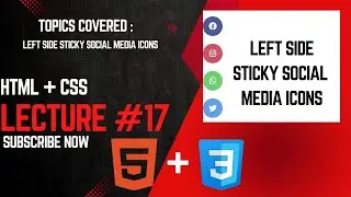 Creating a Left-Side Sticky Social Media Icon with HTML & CSS | Script&Sip