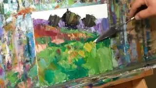 Palette Knife Landscape Oil Painting - Modern Impressionism by Artist JOSE TRUJILLO