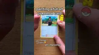 Painting Pok&eacute;mon Cards into Custom Full Arts | Hau & Rowlet Alola Fan Art Attempt
