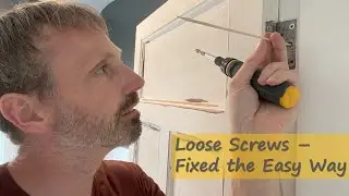 How to fix loose door hinge screws