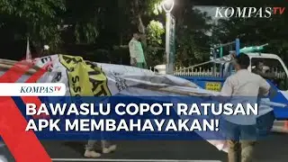 Bawaslu-Satpol PP Copot Ratusan APK di Sepanjang Jalan Salemba Raya, Dari JPO Hingga Fly Over