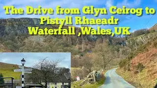 The Scenic Drive fron Glyn Ceirog to Pistyll Rhaeadr Waterfall  in Wales, UK