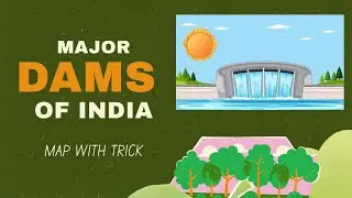 Map  - Major Dams of India I 10th Board I  (CBSE & RBSE)