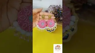 DIY Fabric Earrings | Easy Handmade Earrings Tutorial | Jewellery Making at Home #shorts #diy