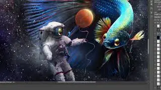 Betta in Space in progress - Maratus Funk Design