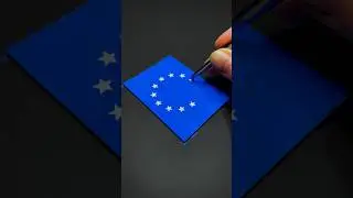Drawing the flag of European Union 🇪🇺 What&rsquo;s next? #art #creative #painting #eu