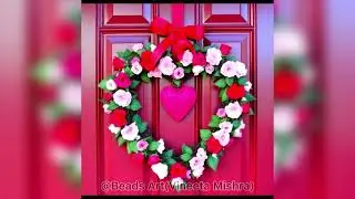 Valentine Special 💖 Heart Shaped Wreath | 🌸 Perfect for Home Decoration