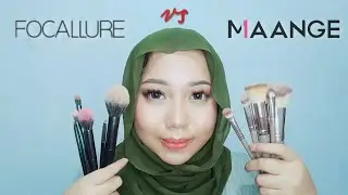 BATTLE BRUSH FOCALLURE vs MAANGE | rekomendasi brush makeup murah dan bagus