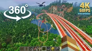Minecraft 360&deg; Extreme Rollercoaster | Epic 4K 60FPS Ride