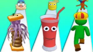 SANDWICH RUNNER vs JUICE RUN vs GIANT RUSH - Triple Gameplay Walkthrough Android, IOS
