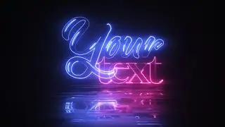 Neon Text Title Reveal After Effects Intro Template #221