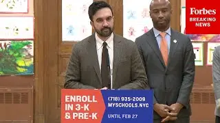 NYC Mayor Zohran Mamdani Holds Press Briefing To Promote 3-K And Pre-K Enrollment