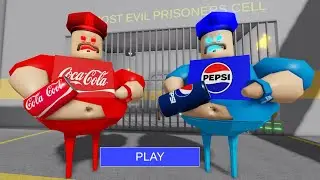 COCA COLA VS PEPSI SCARY HORROR GAME Prison Run! (Obby) #roblox #obby