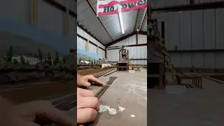 Laying 3 way turnout-blast furnace2#modelrailroad