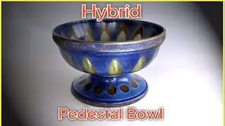 Woodturning - Hybrid Pedestal Bowl - Paul Howard Fluting Jig 16 - Resin inlay in Wood Bowl