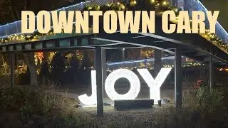 Downtown Cary Park Christmas Lights #northcarolina #youtubevideos