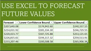 Quickly Forecast Future Values in Excel