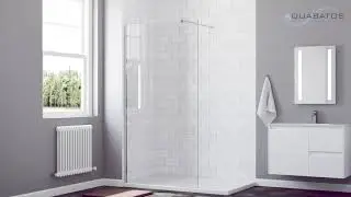 AQUABATOS Walk In Duschabtrennung Duschwand 10 mm Echtglas mit NANO-Beschichtung Montageanleitung