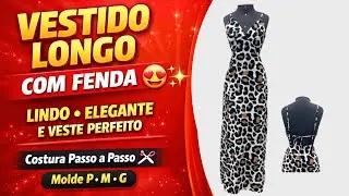 Long Dress with Slit | Step-by-Step Sewing Tutorial | Pattern S M L