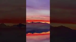 Sunset reflection 🌄🌅🥰#beautiful #relaxing #mountains #nature #outdoor