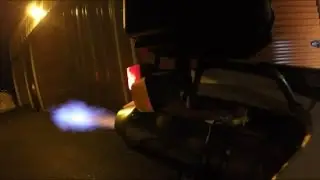 DR650 with FMF powercore 4 exhaust shooting flames