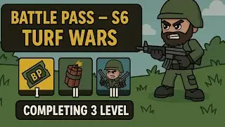 New BATTLE PASS!!! Battle Pass - S6 Turf Wars Completing 3 Level | Mini Militia Gameplay | #ep90