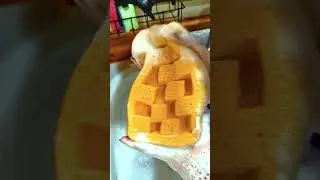 Hot water Rinse 🔥😍 #spongesqueezingasmr #spongerinse #dishwashingsoap #relax #asmrシ