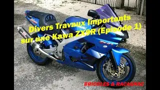 😮 (Episode 1  Disques de freins) Divers travaux importants sur Kawa ZX9R 😮