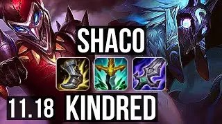 SHACO vs KINDRED (JUNGLE) | 6/0/10, 3.3M mastery, 1700+ games, Dominating | EUW Master | v11.18