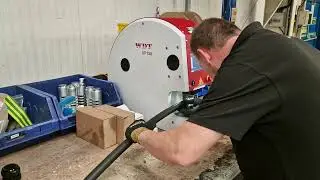 Cablespeed Wezag WDT UP-150 crimping machine (up to 400sqmm) and heavy-duty cable stripping machine.
