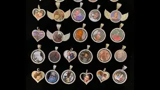 Custom Gold Personalized Memory Photo picture Charm Gold Plated in 2021