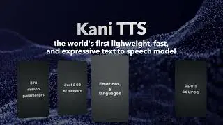 Introduction Kani TTS - the world's first lightweight, fast and expressive text to speech model