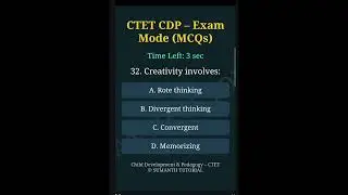CTET CDP 2026 | 100 MCQs Exam Mode ⏱️ 5 Sec Timer | Child Development & Pedagogy | SUMANTH TUTORIAL