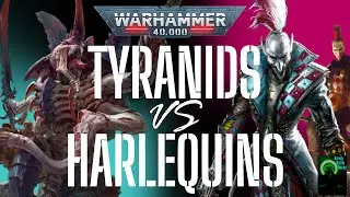 Tyranid Hive Fleet Kronos vs Harlequin Dark! Warhammer 40K Battle Report! 2000 points