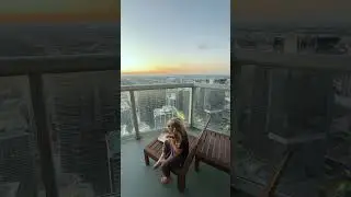 The toddler girl is playing on the balcony. Babies Cute Shorts!