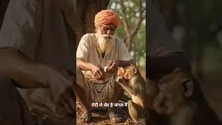 Oldman and monkey #reels  #funny  #viral  #story  #learning