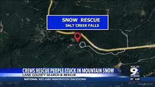Crews Rescue People Stuck in Mountain Snow