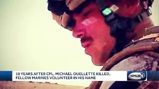 10 years after Cpl. Michael Oullette's death, fellow Marines volunteer in his name