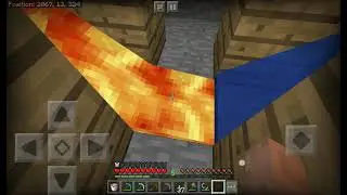 Playing Minecraft pe 1.2.3 with my friend